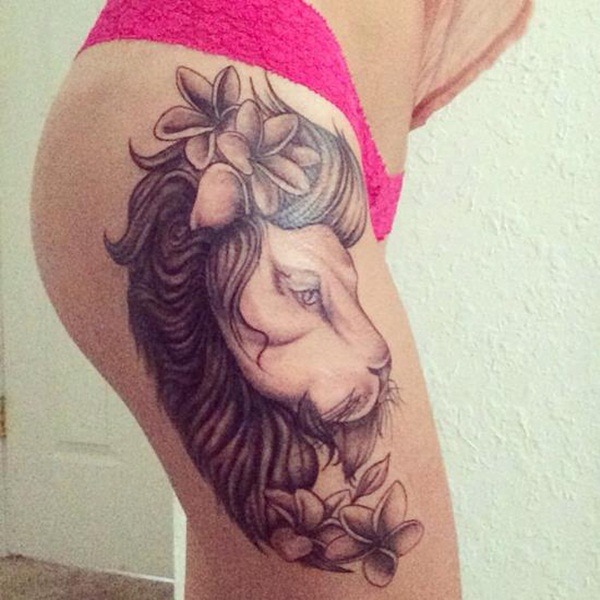 Tatouage lion femme : 30+ idées de tatouages et sa signification 22