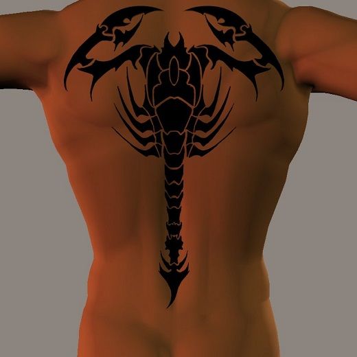 Tatouage scorpion complet
