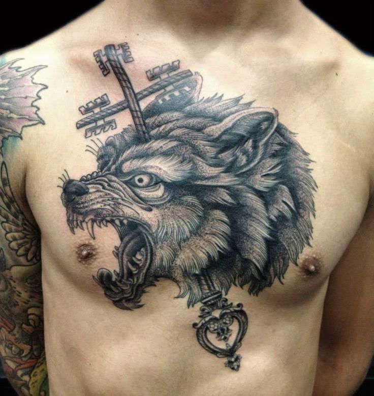 Meilleur tatouage de loup pour hurler sur la lune 25