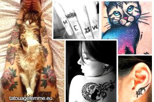 conceptions de tatouage femme chat