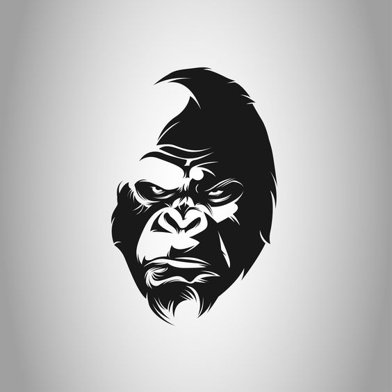 Logo Gorille noir blanc